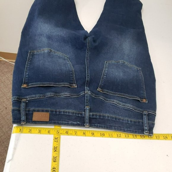 Judy Blue Womens Skinny Fit Mid Seam Stitch Jeans Size 14 Faded Dark Wash Denim - Picture 6 of 9